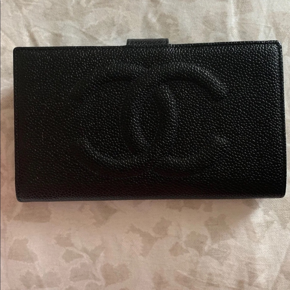 Chanel caviar long wallet